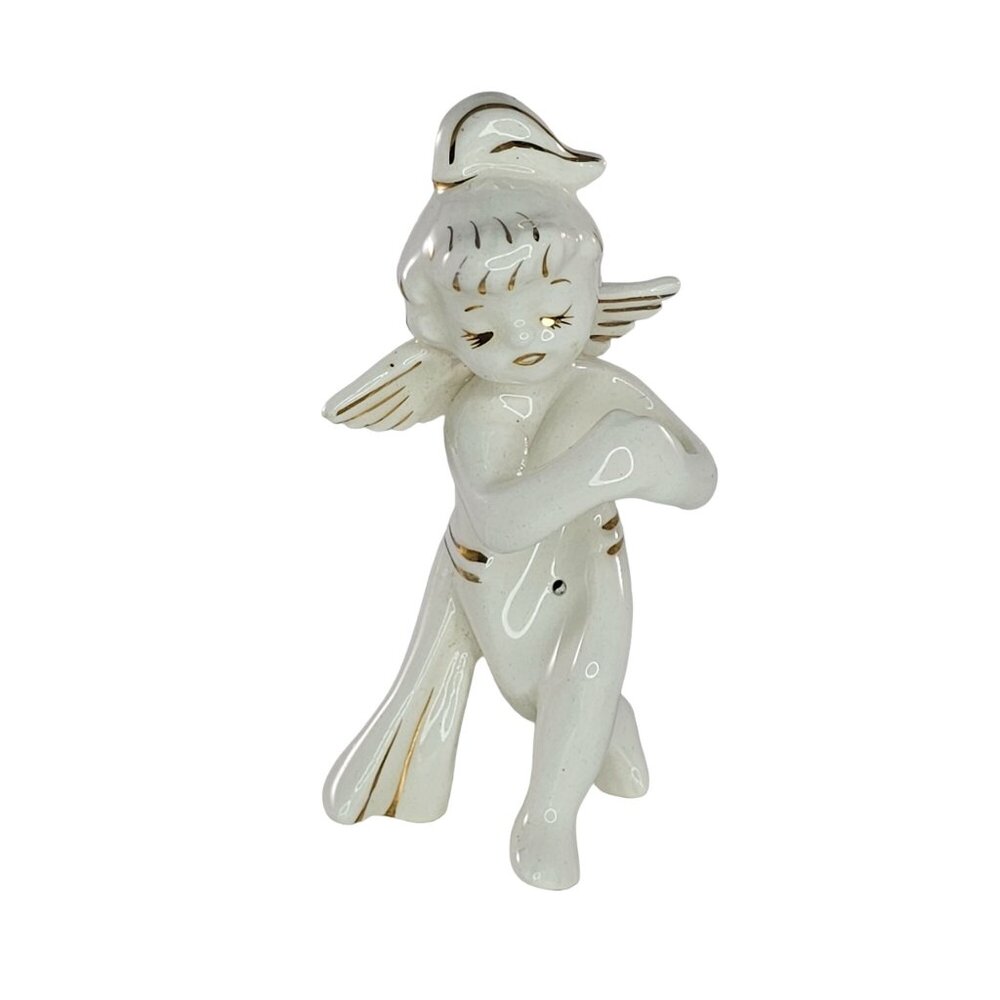 Vintage Mid Century Christmas Holt Howard Angel Cherub Candle Hugger Climber